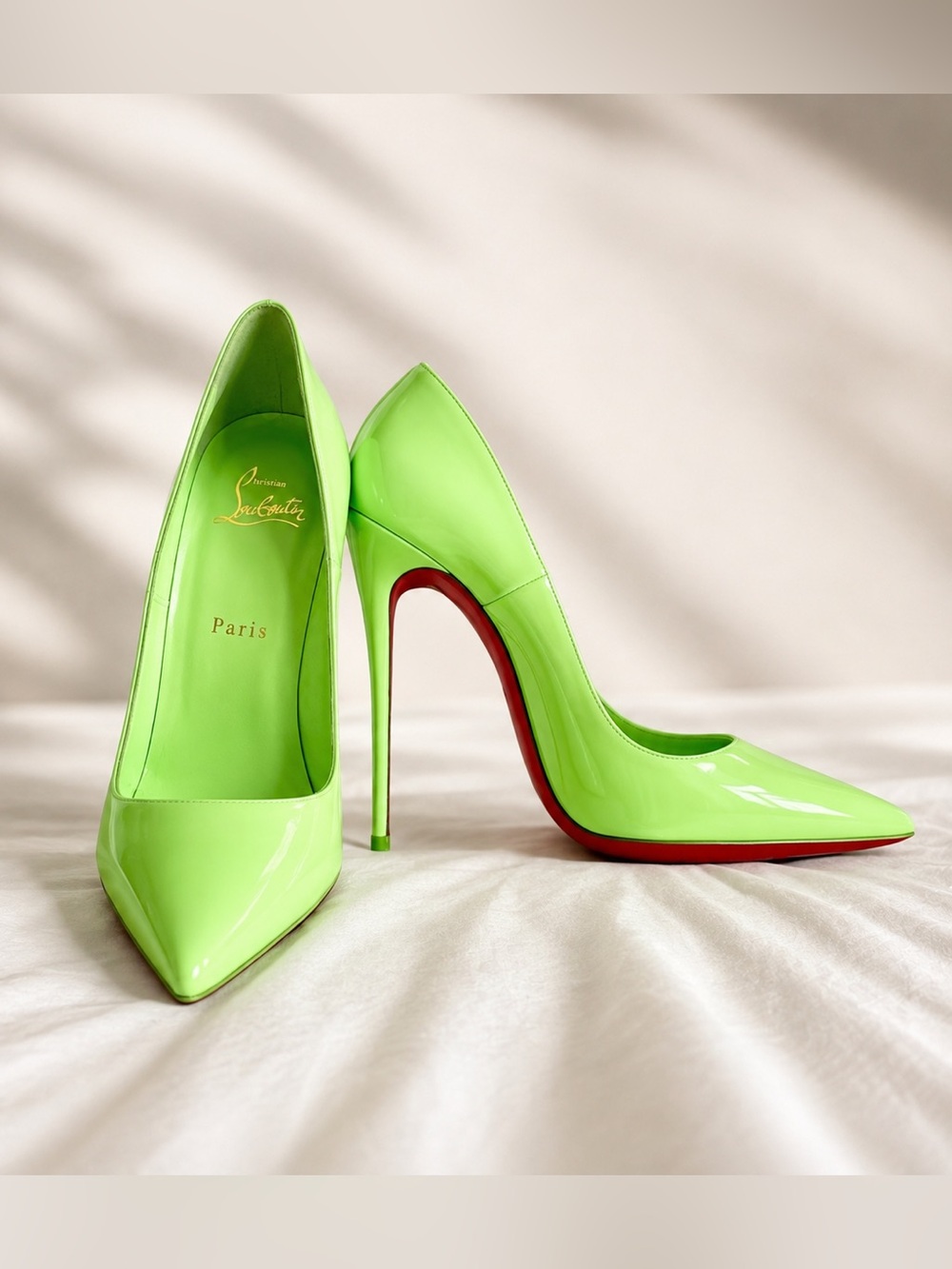 Christian Louboutin Bright Green Patent So Kate